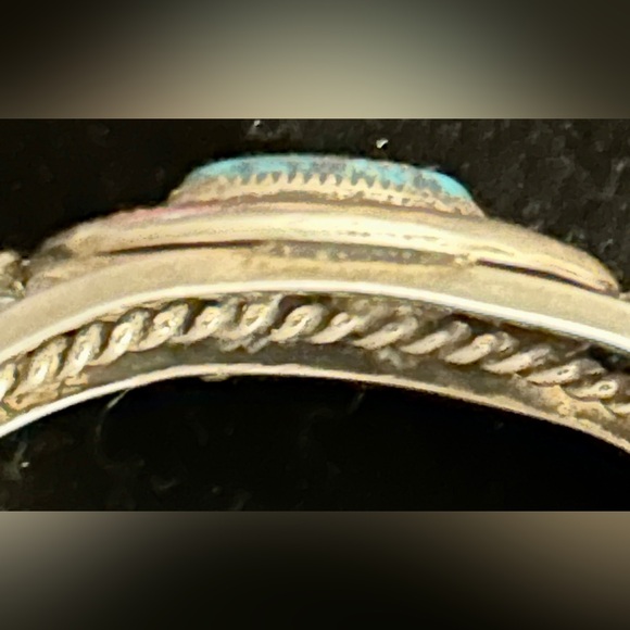 Opulent Vintage American Navajo Sterling and Carico Lake Turquoise. Hand made. - Picture 11 of 16